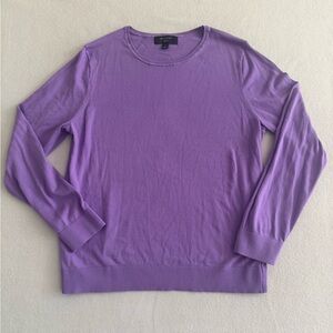 Banana Republic Forever Sweater Purple Crewneck Cotton Blend Size L